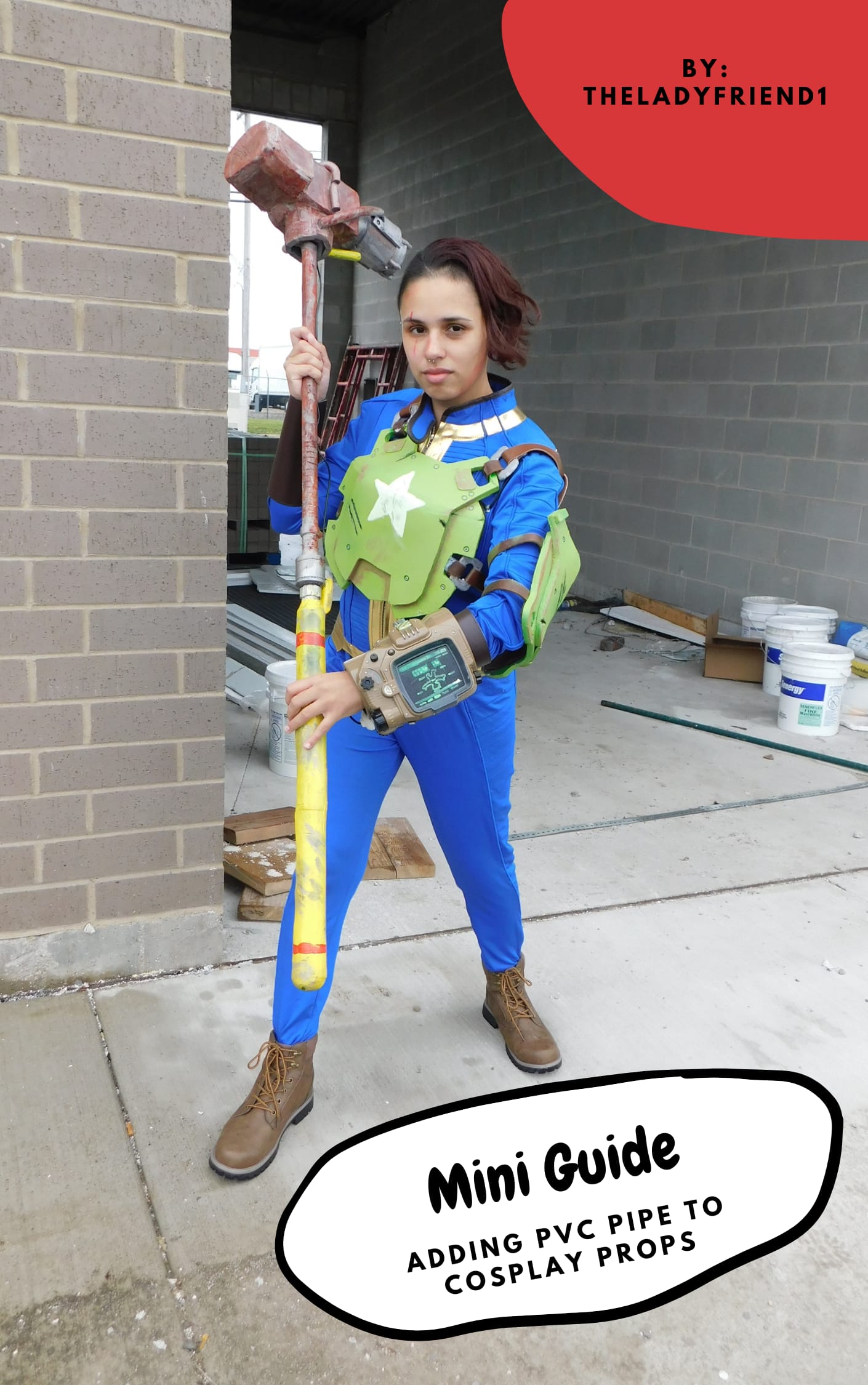mini guide adding pvc pipe to cosplay props - my books